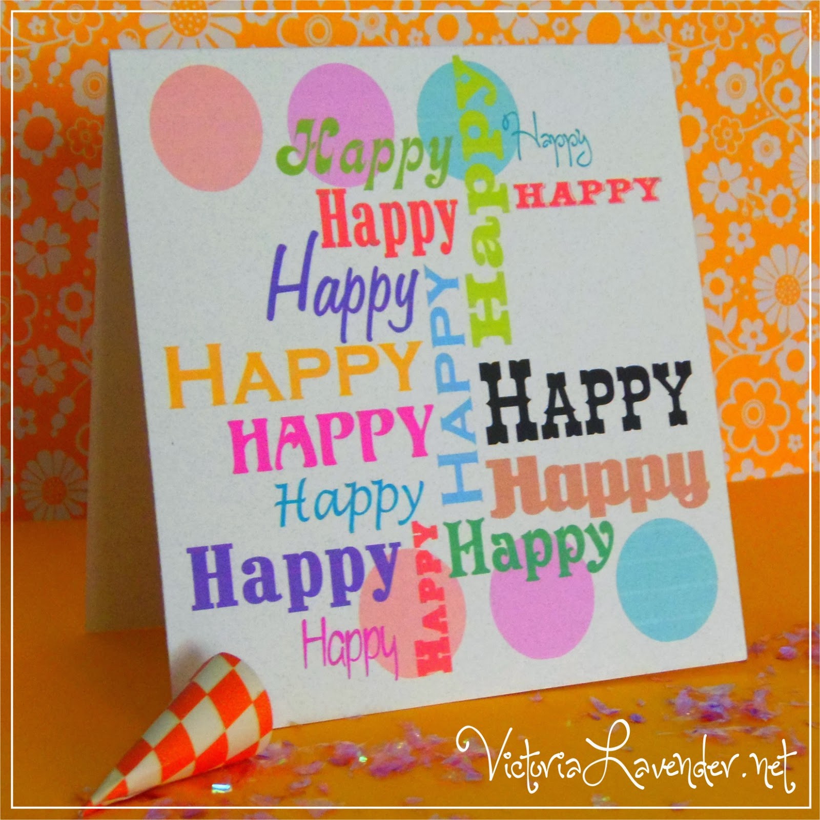 Victoria Lavender A Happy Card