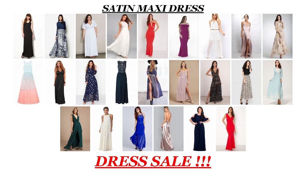 Women Cloth Sale - Satin Maxi Dress