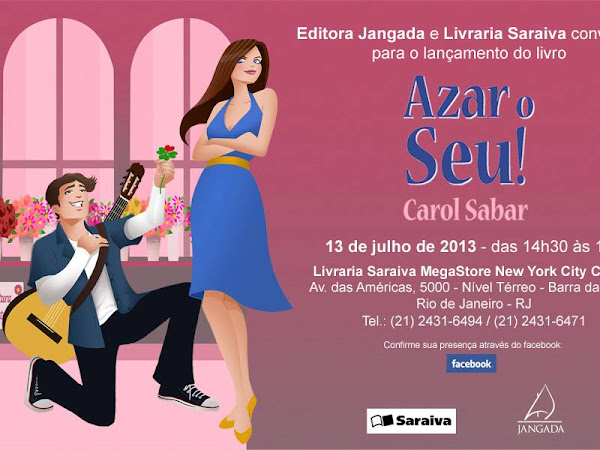 Evento: Lançamento de Azar o Seu! da Carol Sabar e Editora Jangada no Rio de Janeiro