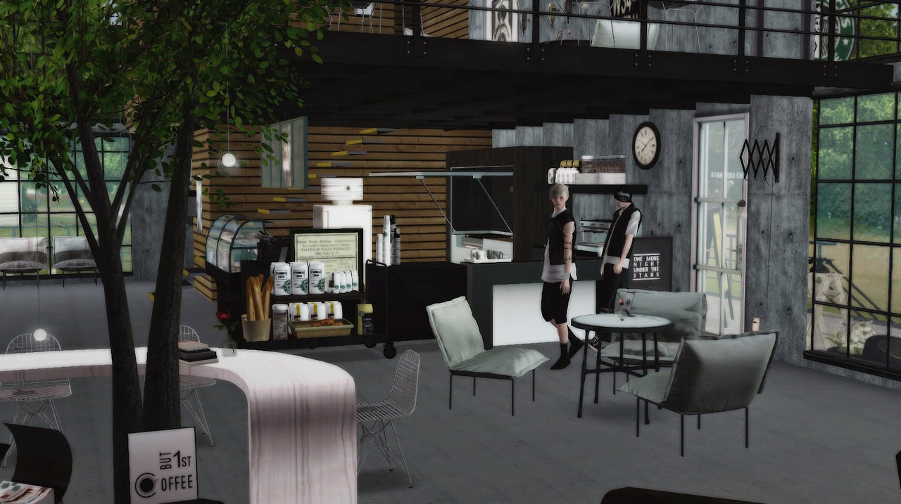 My Sims 4 Blog Starbucks Coffee Shop Lot And Objects By Dreamteamsims