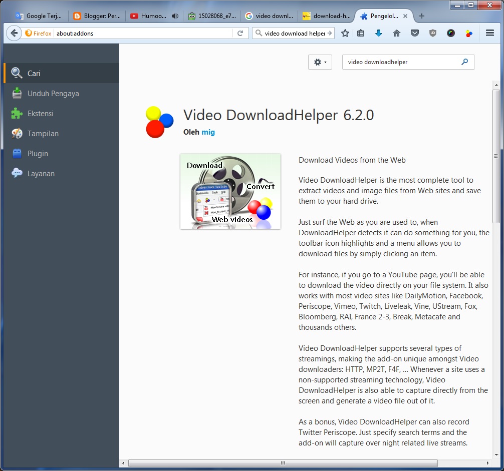 Downloader helper. DOWNLOADHELPER