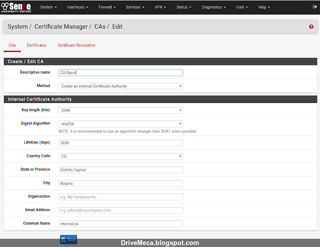 DriveMeca instalando y configurando pfSense Squid Transparent Proxy paso a paso