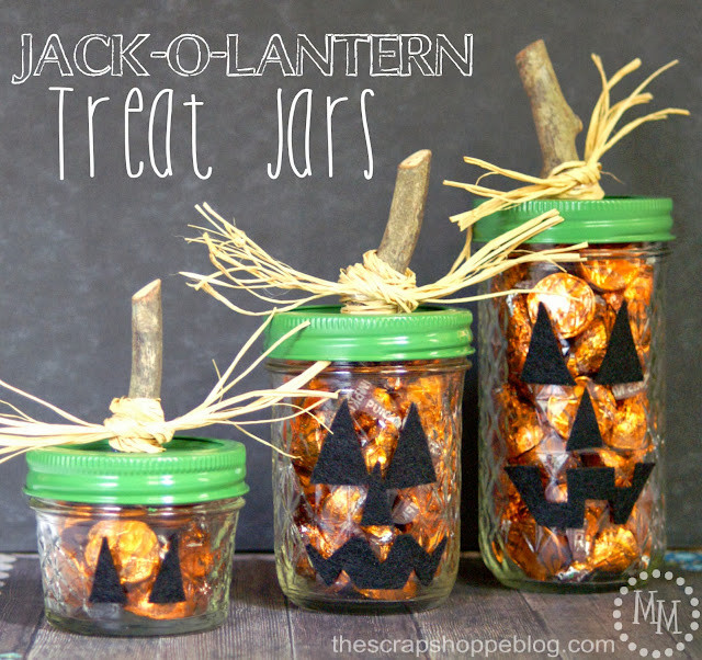 Jack-o-lantern treat jars