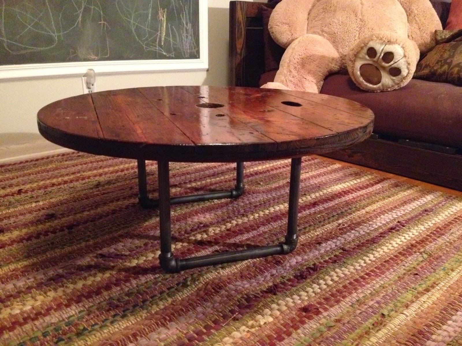 The Dizzy Designer Cable Spool Turned Coffee Table