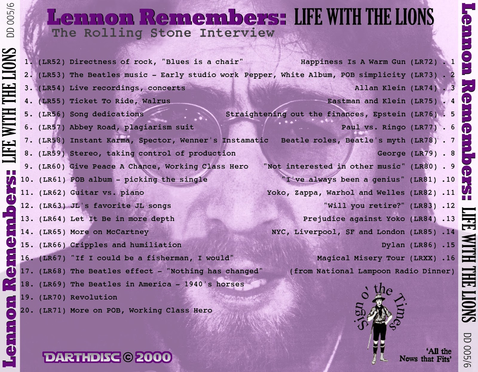 World Of BOOTLEGS BOOTLEG John Lennon 'Lennon Remembers', The