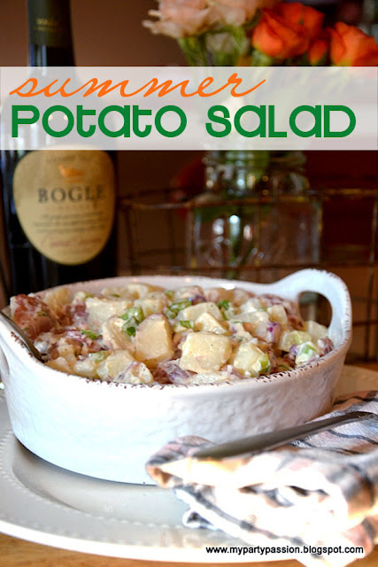 how to make summer potato salad, summertime food, potato salad recipe