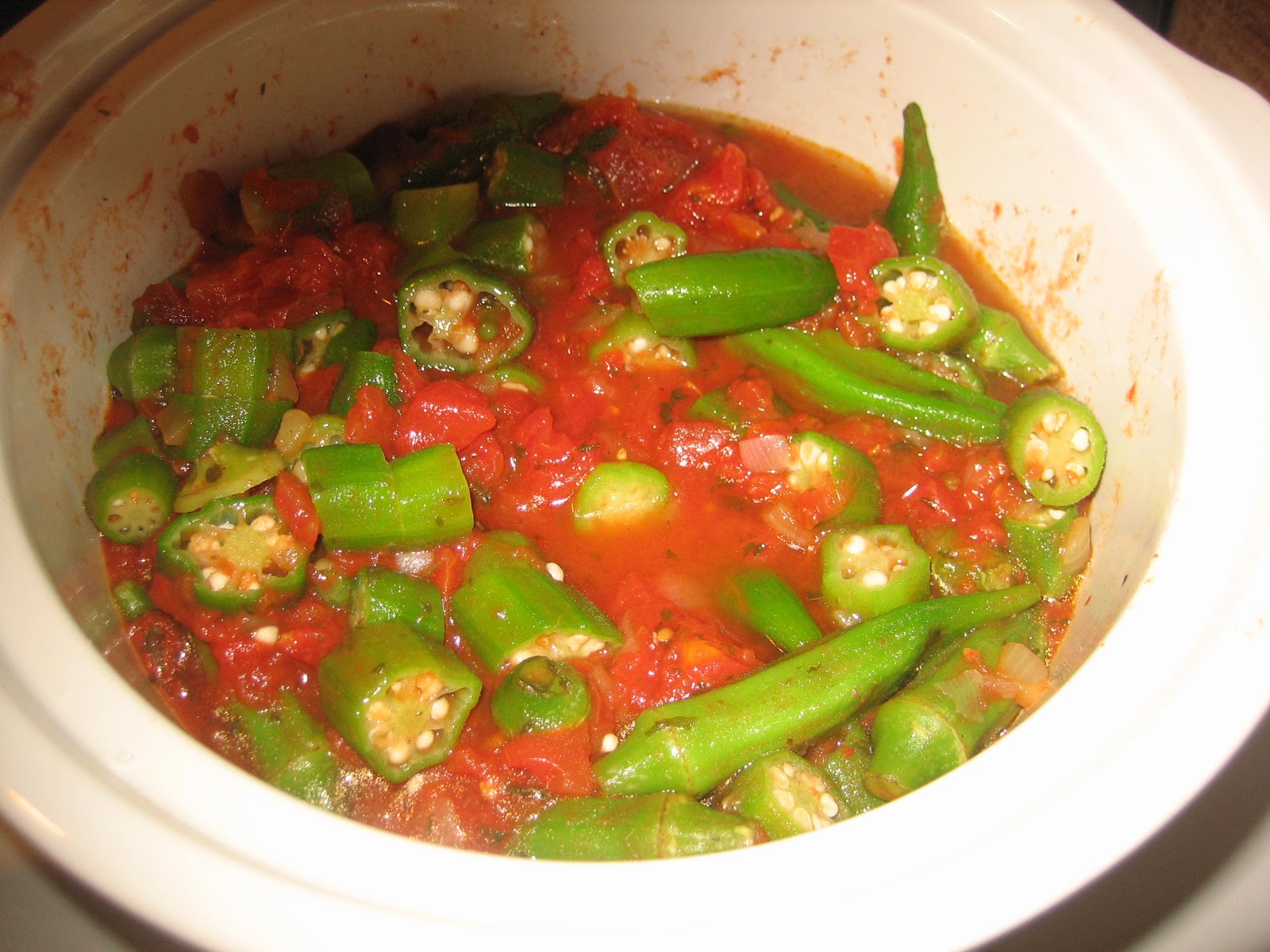 stuffedveggies Greek Okra & Tomato Stew ( Bamies Yachni )