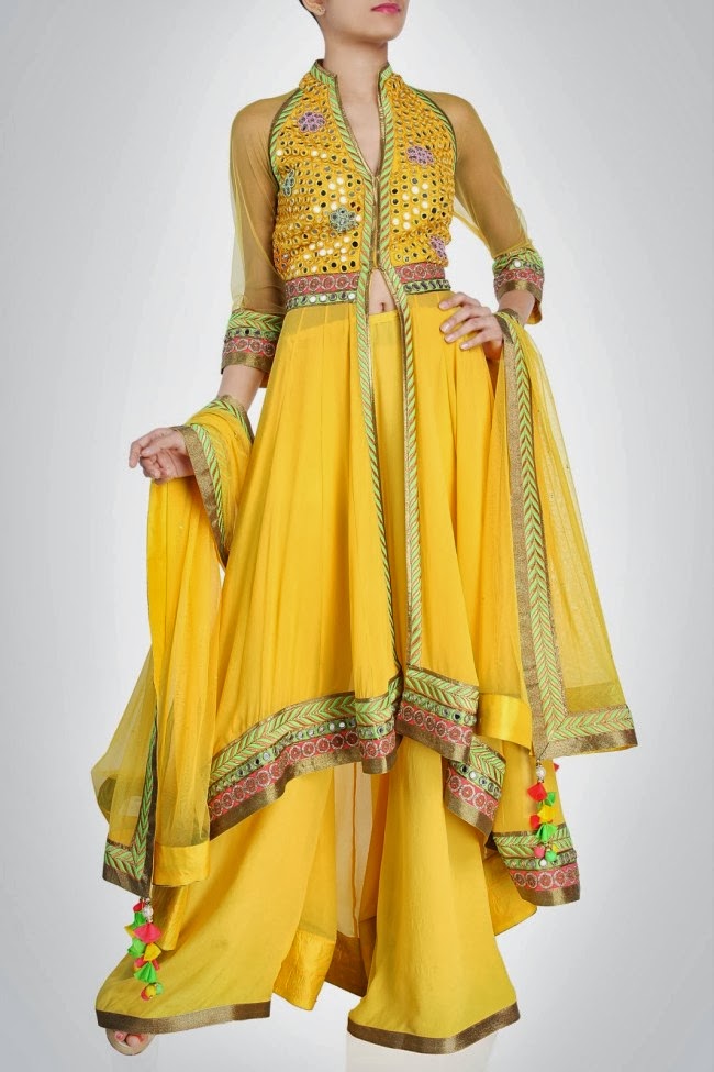 Designer Surily Goelâs Mirror Work Bridal-Wedding Lehanga-Choli-Saree-Anarkali Churidar Suits