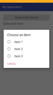 SingleChoice AlertDialog in Android (Kotlin) SingleChoice AlertDialog in Android (Kotlin)