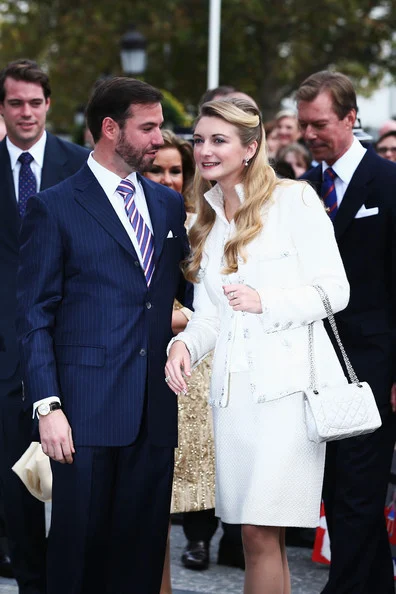 Civil Wedding Ceremony of Prince Guillaume and Countess Stephanie at the Luxembourg City Town Hall in Luxembourg. wedding of Prince Guillaume Of Luxembourg and Stephanie de Lannoy