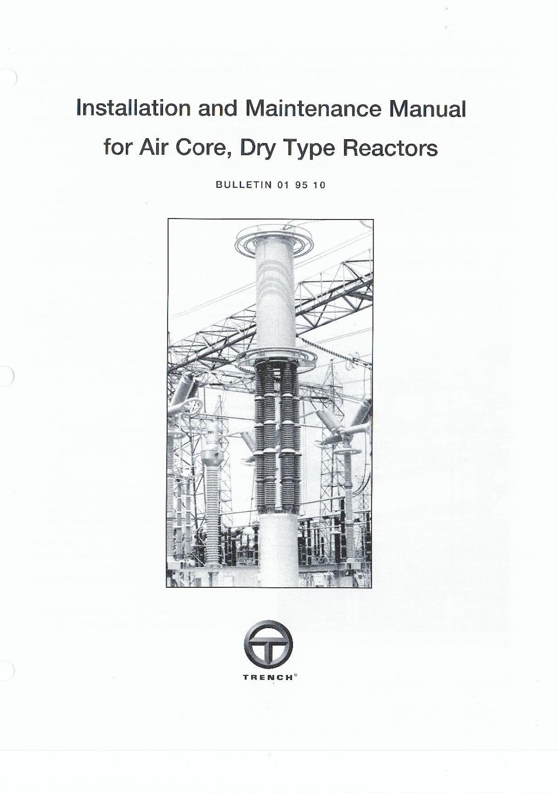 Installation and maintenance manual for air core dry type reactor
