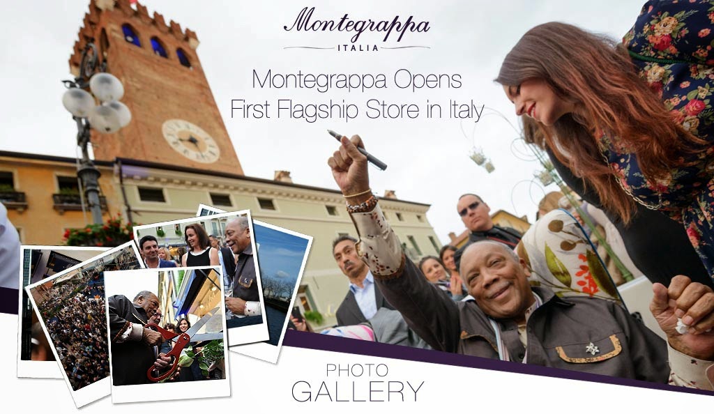 Quincy Jones Cuts Ribbon at Grand Opening of Montegrappa Flagship Store in Italy