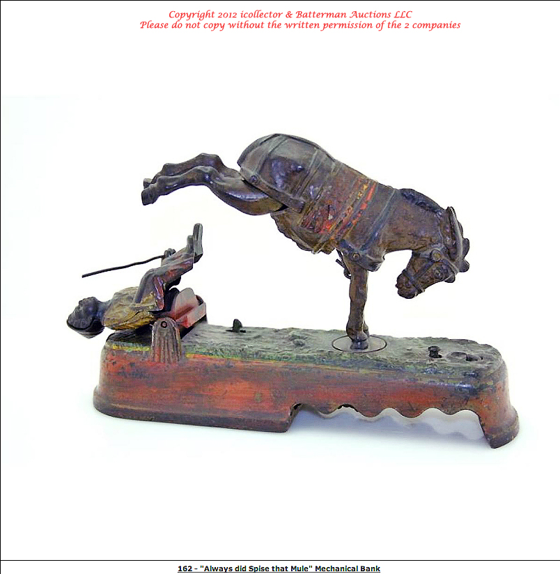 Old Antique Toys Cast Iron Mechanical Banks