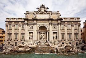 The Palazzo Poli is the palace immediately behind the Trevi Fountain in the centre of Rome