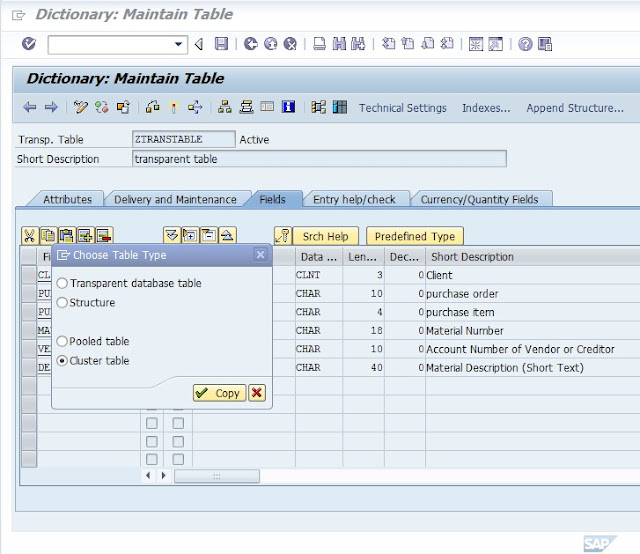 Cluster Table Sap Tutor