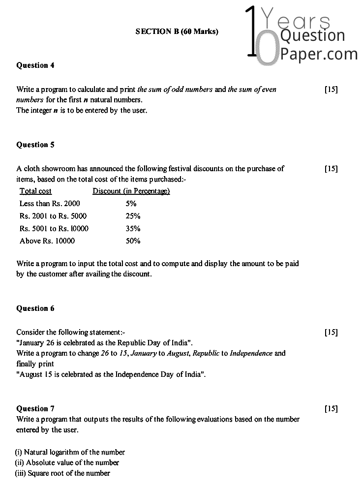 icse 2006 class 10th computer application question paper icse 2006 class 10th computer application question paper