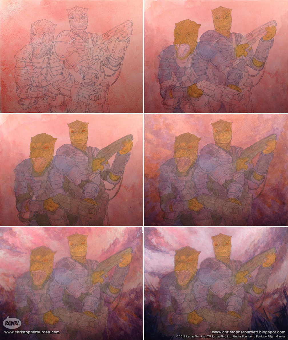 The DOODLES, DESIGNS, and aRT of CHRISTOPHER BURDETT Trandoshan Hunter