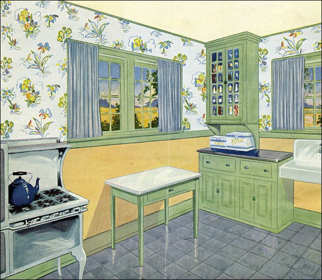 Vintage 1920s kitchen