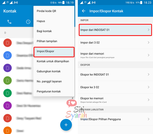 memindahkan kontak sim ke android