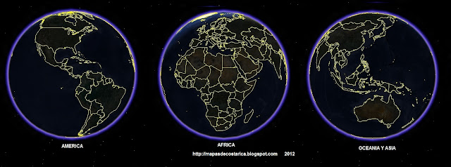 La Tierra, vista nocturna del google earth