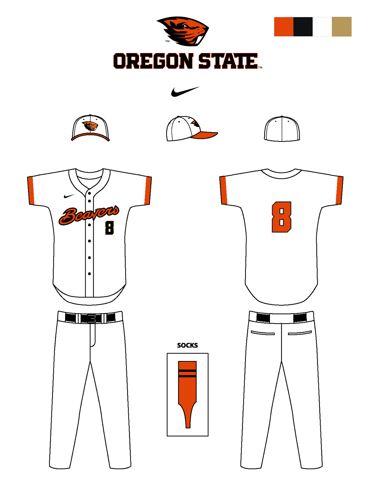 oregon state baseball uniforms