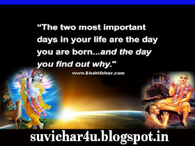 The two most Important days in your life are the day you are born and the day you find our why.