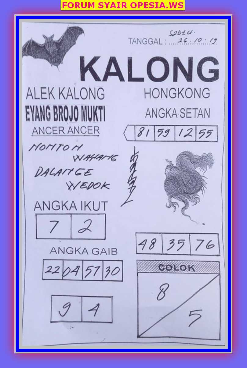 1 New Message Kode Syair Hongkong 26 Oktober 2019 Forum Syair Togel Hongkong Singapura Sydney