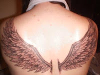 Angel Wings Back Tattoo Female