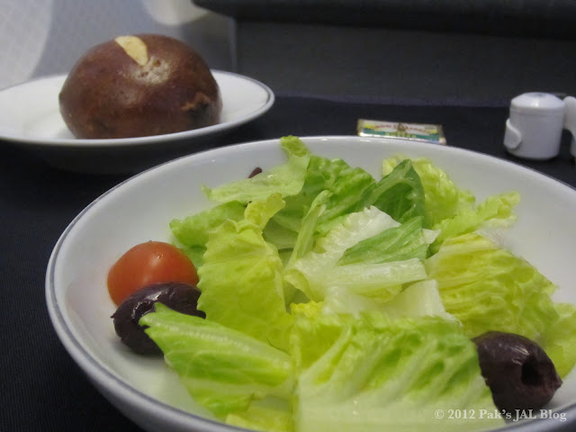 Fresh salad and gourmet bread