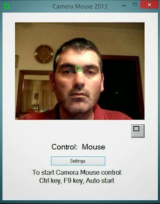 Camera Mouse - Έλεγχος ποντικιού με το κεφάλι