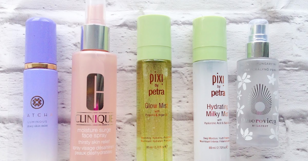 Top five facial mists featuring Clinique, Omorovicza, Tatcha and Pixi