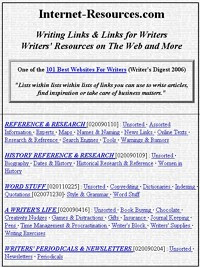 - Writers' Resources -