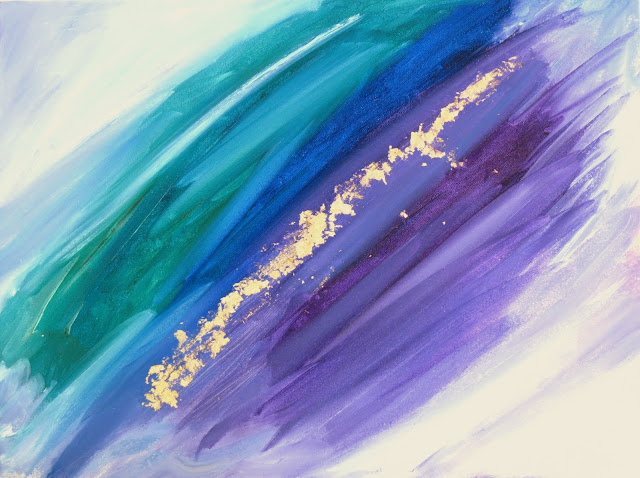 green gold blue indigo purple pink painting abstract 