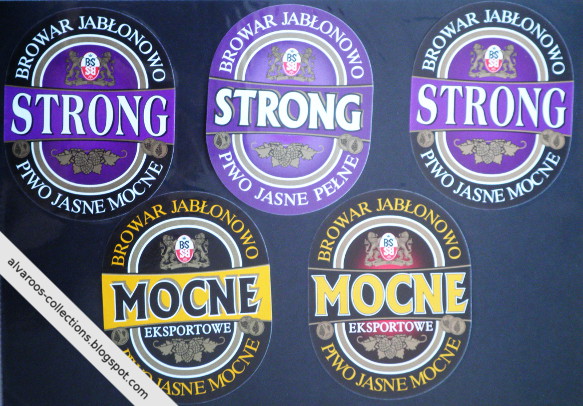 Beer labels collection: Browar Jabłonowo: Strong, Mocne Eksportowe