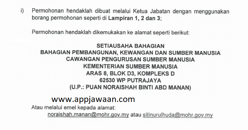 Alamat Kementerian Sumber Manusia