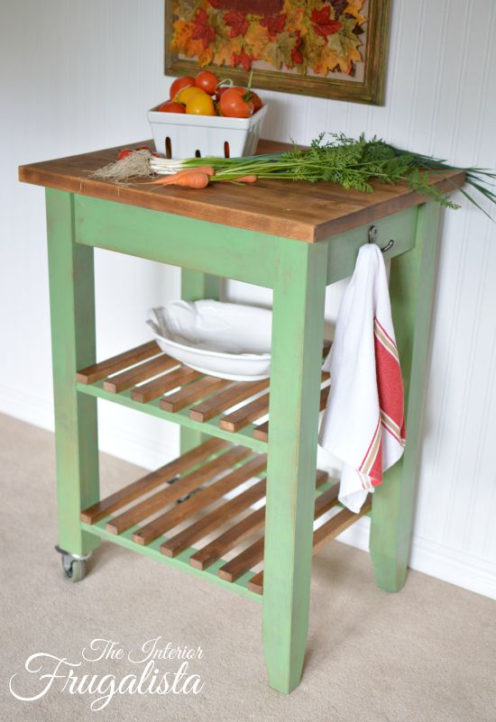 IKEA Bekvam Cart With Food Safe Wooden Top