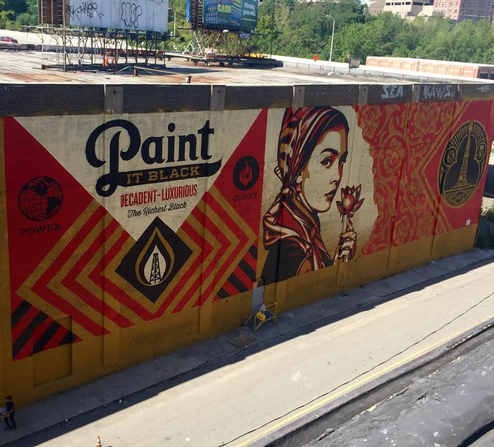 Paint It Black” a new mural by Shepard Fairey in Munich, Germany –  StreetArtNews