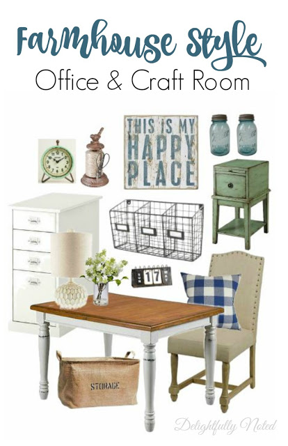 Farmhouse style office and craft room ideas