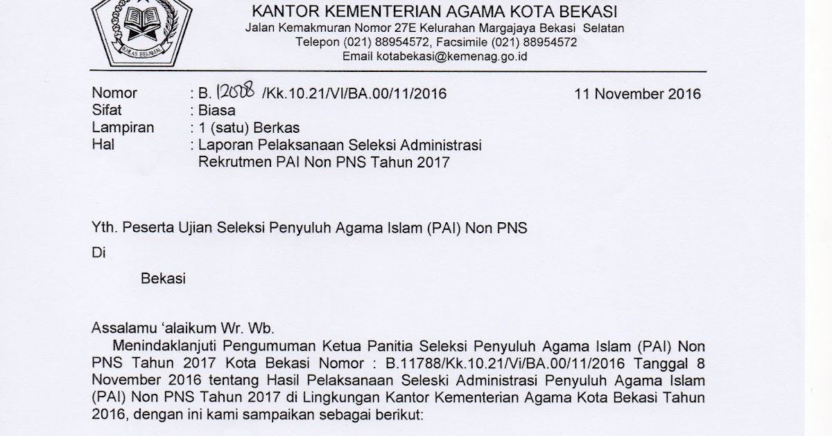 Contoh Laporan Penyuluh Agama Islam Non Pns 2018
