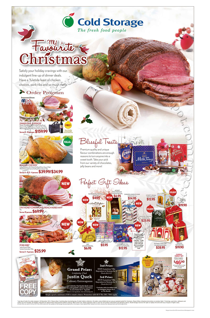 Cold Storage Christmas Order 20 November 20 December 2015