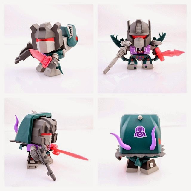 San Diego Comic-Con 2014 Exclusive Shattered Glass Dinobots Transformers Mini Figure 3 Pack by The Loyal Subjects - Slag, Grimlock & Snarl