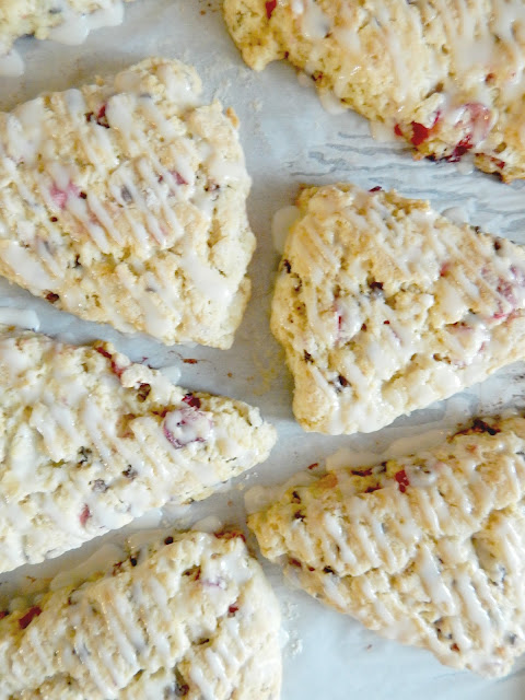 Chocolate Cranberry Scones...tender, flaky and bursting with flavor! (sweetandsavoryfood.com)