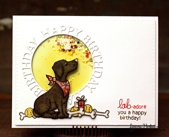 Happy Birthday Card by Larissa Heskett | Fetching Friendship Dog Stamp set by Newton's Nook Designs