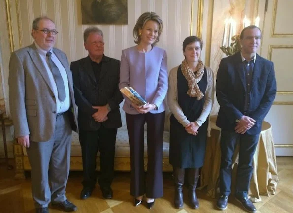 Queen Mathilde received the year book 'Poverty in Belgium 2014