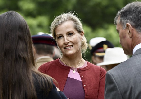 Countess Sophie attended a service at National Memorial Arboretum