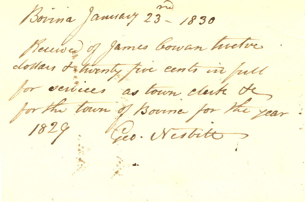 Bovina (NY) History January 2017