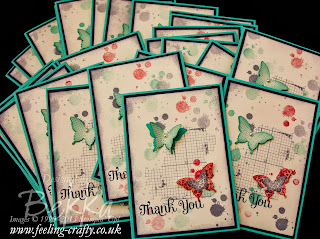 Butterfly Thank You Card featuring Papillion Potpourri, Off the Grid and Gorgeous Grunge Stamp Sets by UK Based Stampin' Up! Demonstrator Bekka Prideaux - check her blog for lots of great ideas with these stamp sets - you can even purchase them there!