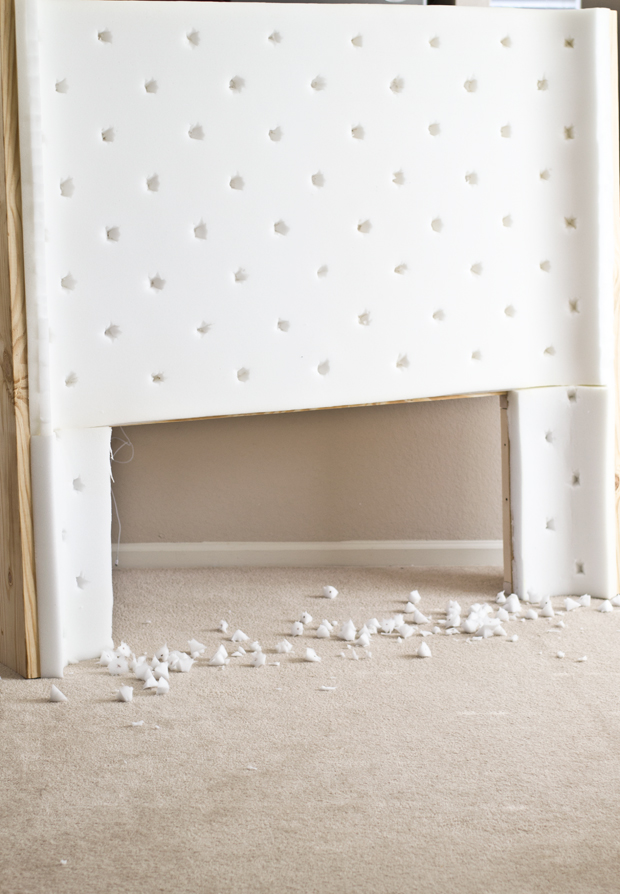 sarah m. dorsey designs Yellow Tufted Headboard with Arms