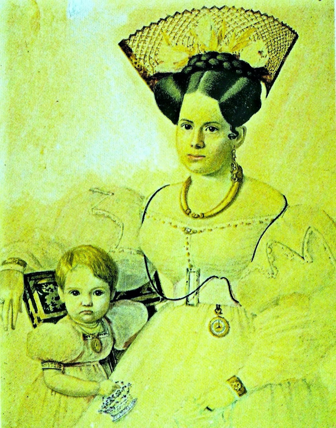 Agustina Ortiz de Rozas y su hijo Lucio