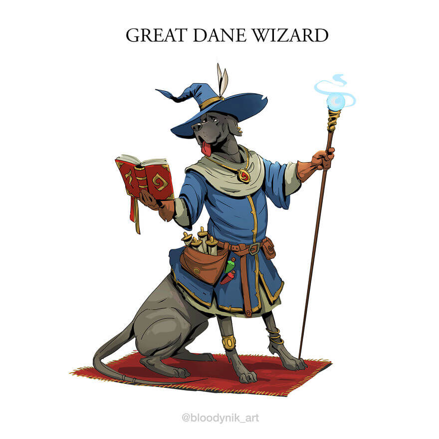 10-Great-Dane-Wizard-Nikita-Orlov-Mythical-Dog-Centaur-Digital-Paintings-www-designstack-co